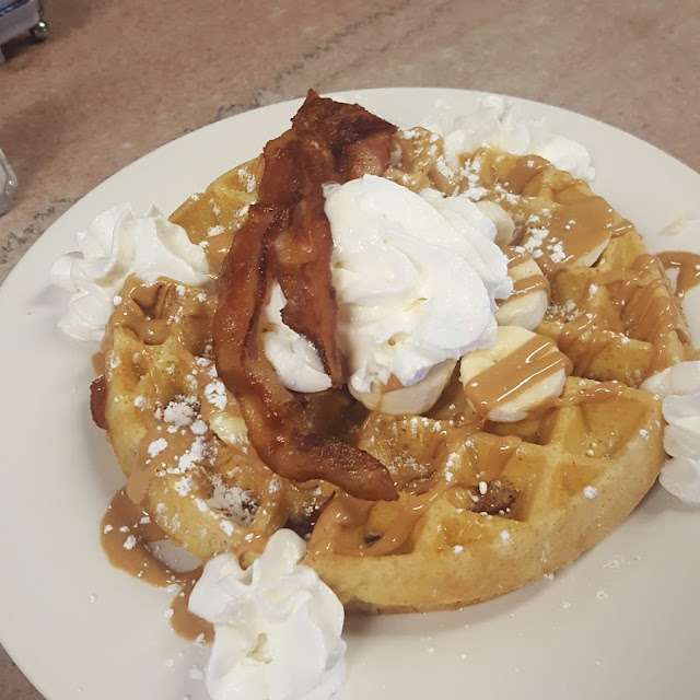 Deep Dish Hot Apple Chrisp Belgium Waffle