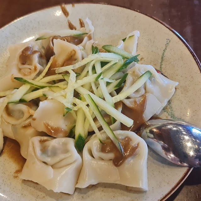 Pork Wonton with Chilli Oil & Sesame Sauce
