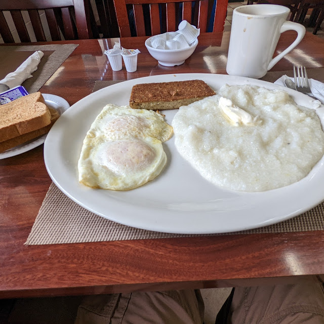 Over Medium Scrapple Wheat Toast and Coffee