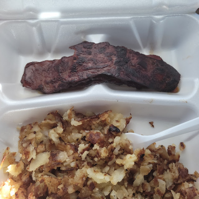 Fried Potatoes with Onions and Turkey Bacon