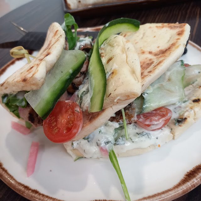 Greek Lamb on Flat Bread