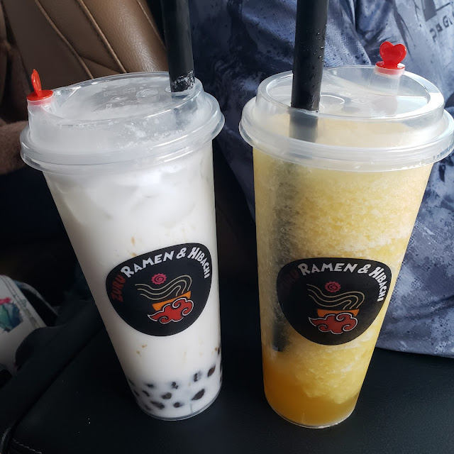 Coconut Milk Tea Boba and Pineapple Slush